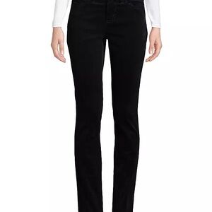 Lands' End Classic Black Corduroy Straight Leg Pants